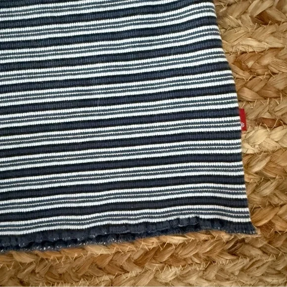NEW Levi’s XS Blue & White Striped Sleeveless Racerback Dress 90s - Picture 2 of 7